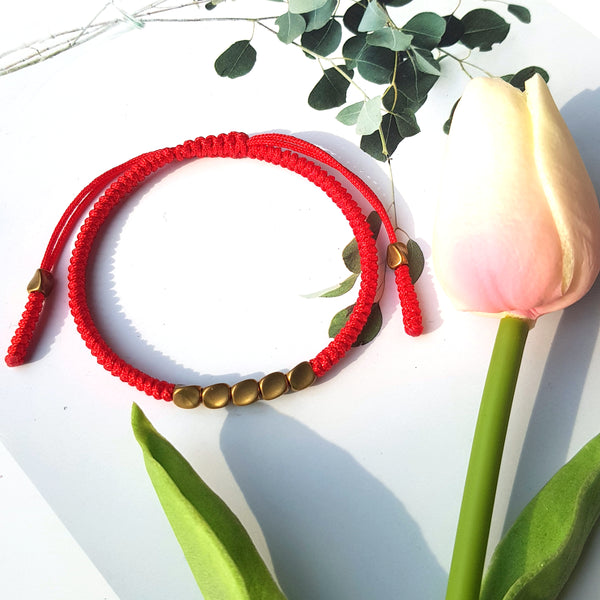 Red Couple Lucky Handmade Knots Thread Bracelet Tibetan Woven Amulet Braided Cord Bracelets & Bangles For Women Men