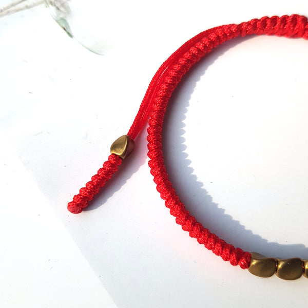 Red Couple Lucky Handmade Knots Thread Bracelet Tibetan Woven Amulet Braided Cord Bracelets & Bangles For Women Men