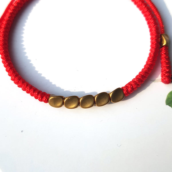 Red Couple Lucky Handmade Knots Thread Bracelet Tibetan Woven Amulet Braided Cord Bracelets & Bangles For Women Men