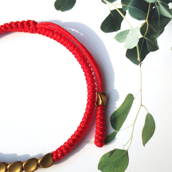 Red Couple Lucky Handmade Knots Thread Bracelet Tibetan Woven Amulet Braided Cord Bracelets & Bangles For Women Men