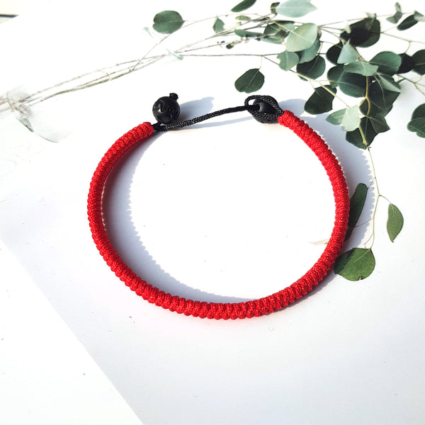 Red Couple Lucky Handmade Knots Thread Bracelet Tibetan Woven Amulet Braided Cord Bracelets & Bangles For Women Men