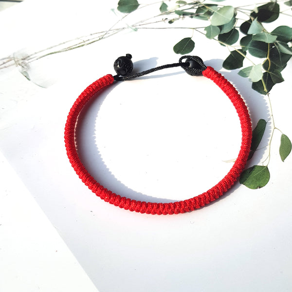 Red Couple Lucky Handmade Knots Thread Bracelet Tibetan Woven Amulet Braided Cord Bracelets & Bangles For Women Men