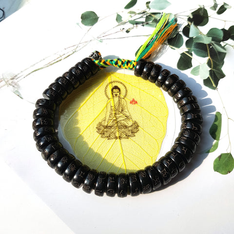 Black Couple Lucky Handmade Knots Thread Bracelet Tibetan Woven Amulet Braided Cord Bracelets & Bangles For Women Men