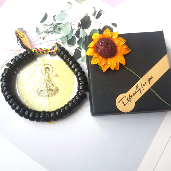 Black Couple Lucky Handmade Knots Thread Bracelet Tibetan Woven Amulet Braided Cord Bracelets & Bangles For Women Men