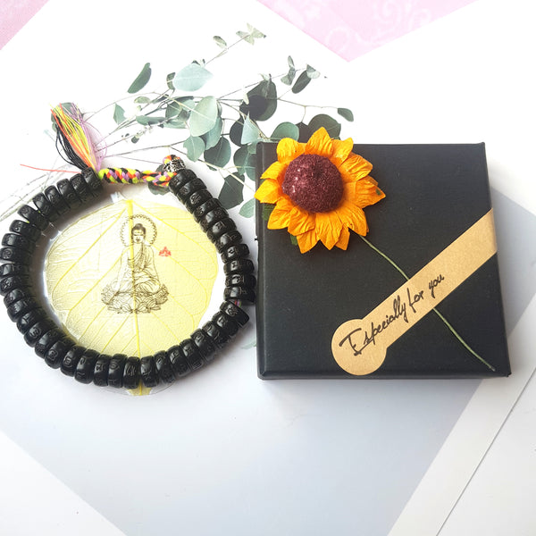Black Couple Lucky Handmade Knots Thread Bracelet Tibetan Woven Amulet Braided Cord Bracelets & Bangles For Women Men