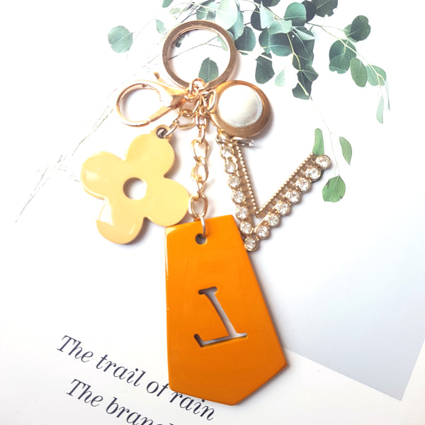 Bag Jewelry Horn Horn Accessories for Bags with Trendy Design and Luxury Unique Flower Orange