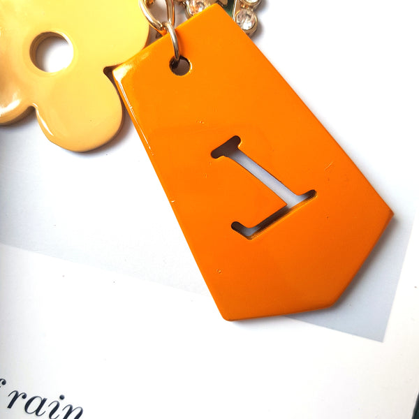 Bag Jewelry Horn Horn Accessories for Bags with Trendy Design and Luxury Unique Flower Orange