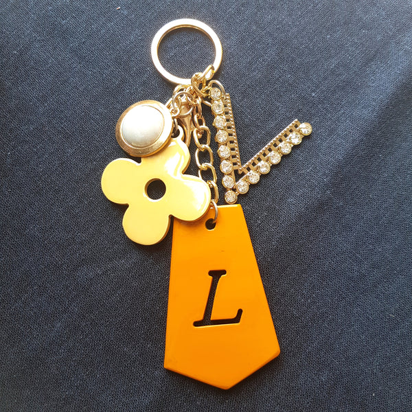 Bag Jewelry Horn Horn Accessories for Bags with Trendy Design and Luxury Unique Flower Orange