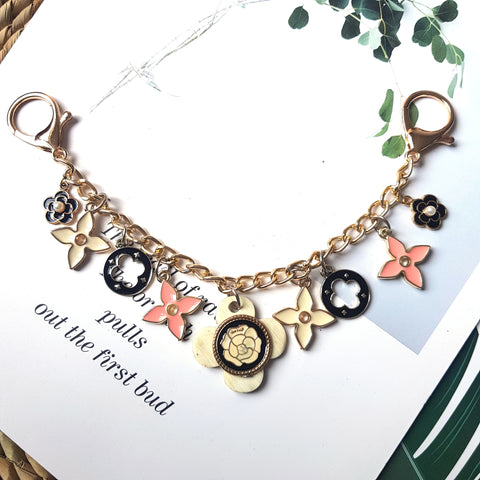 Bag Jewelry Horn Horn Accessories for Bags with Trendy Design and Luxury Unique Flower Natural