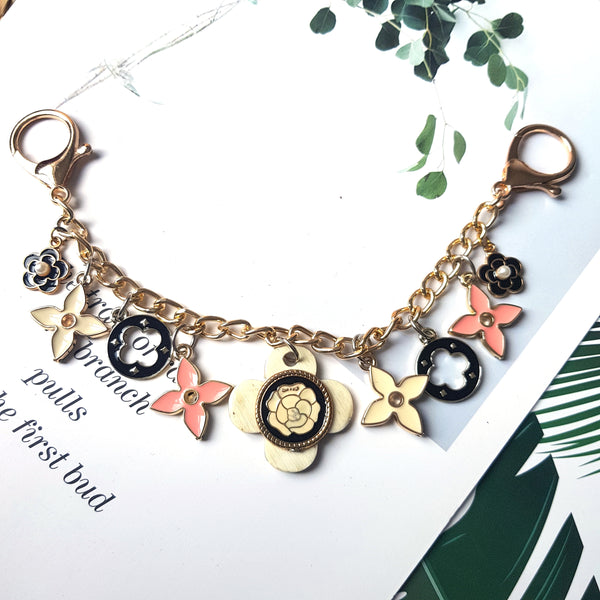 Bag Jewelry Horn Horn Accessories for Bags with Trendy Design and Luxury Unique Flower Natural