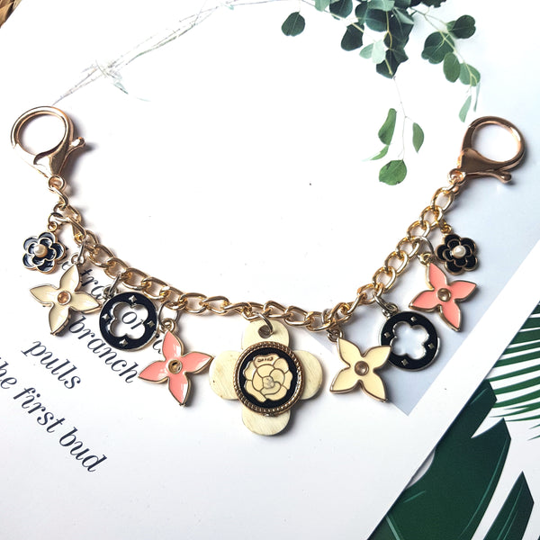 Bag Jewelry Horn Horn Accessories for Bags with Trendy Design and Luxury Unique Flower Natural