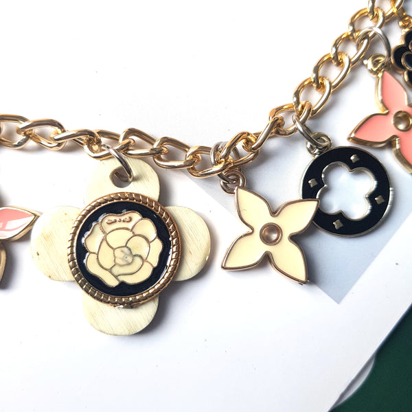 Bag Jewelry Horn Horn Accessories for Bags with Trendy Design and Luxury Unique Flower Natural