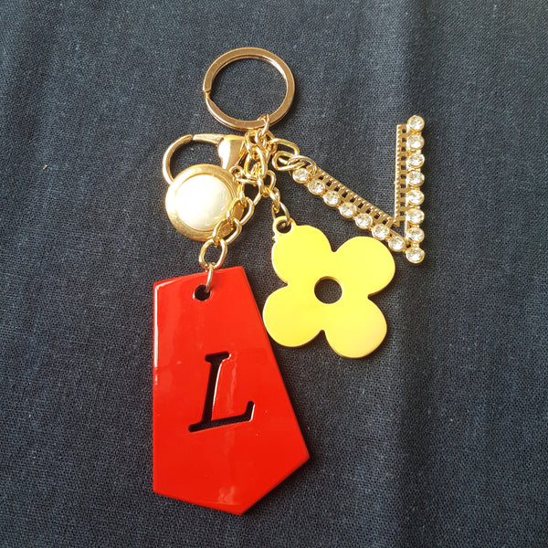 Bag Jewelry Horn Horn Accessories for Bags with Trendy Design and Luxury Unique Flower Red