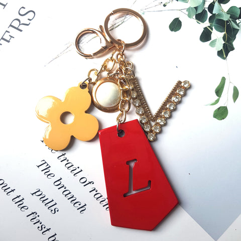 Bag Jewelry Horn Horn Accessories for Bags with Trendy Design and Luxury Unique Flower Red