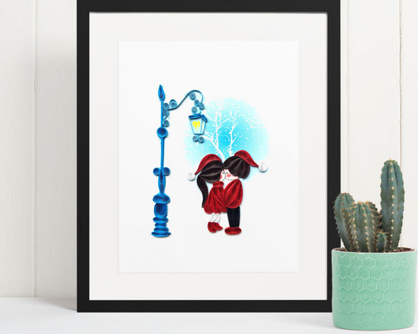 Quilling Card 3D Couple Quilled Happy Birthday Dedicated Paper Handmade