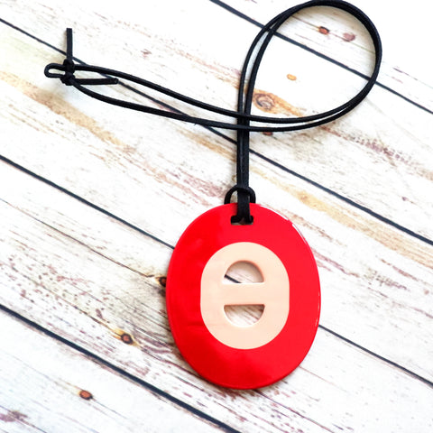 Handmade Natural Horn and Lacquer Red and Nude Luxury and Unique
