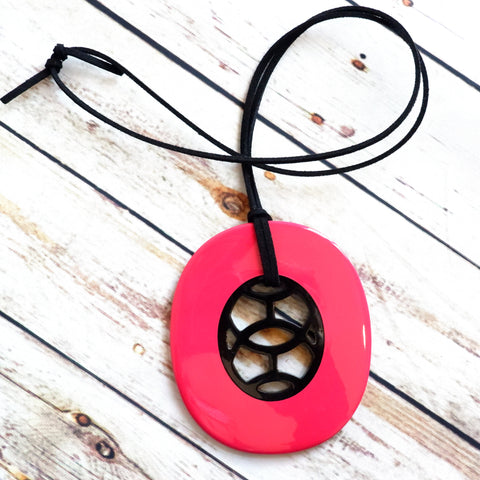 Handmade Natural Horn and Lacquer Light Red and BlackLuxury and Unique