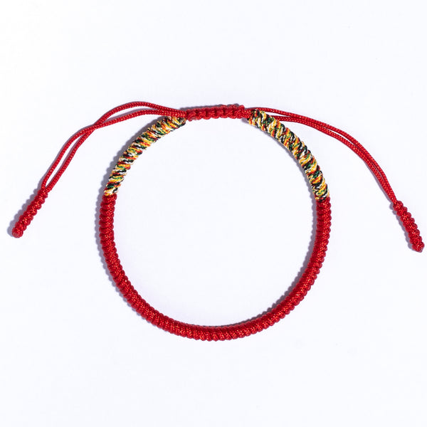 Red Couple Lucky Handmade Knots Thread Bracelet Tibetan Woven Amulet Braided Cord Bracelets & Bangles For Women Men