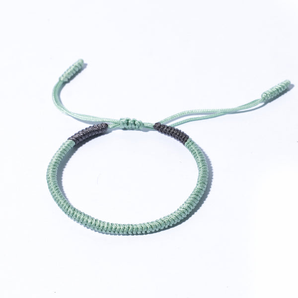 Light Blue Couple Lucky Handmade Knots Thread Bracelet Tibetan Woven Amulet Braided Cord Bracelets & Bangles For Women Men