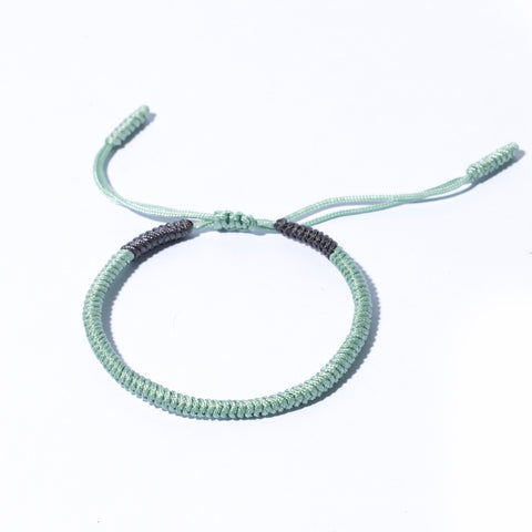 Light Blue Couple Lucky Handmade Knots Thread Bracelet Tibetan Woven Amulet Braided Cord Bracelets & Bangles For Women Men