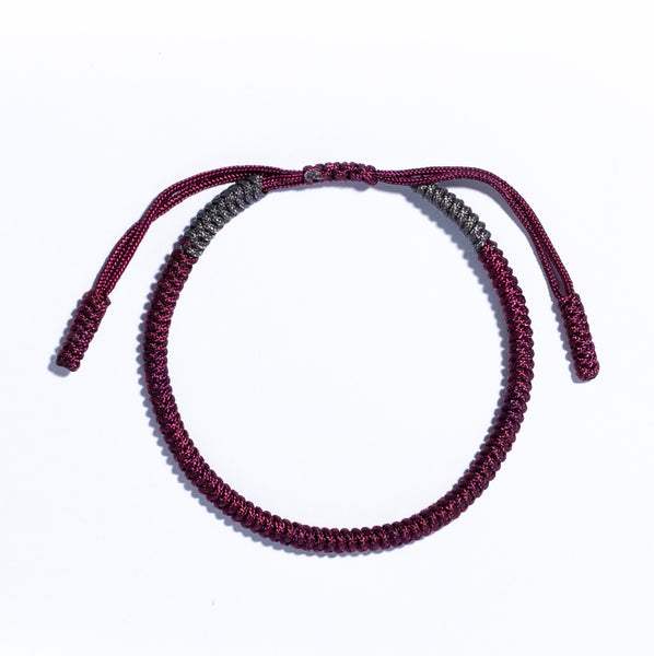 Dark Purple Couple Lucky Handmade Knots Thread Bracelet Tibetan Woven Amulet Braided Cord Bracelets & Bangles For Women Men