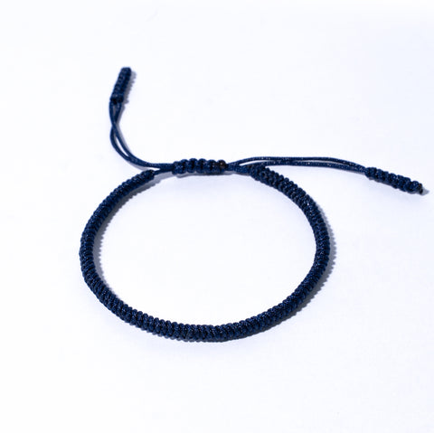 Dark Blue Couple Lucky Handmade Knots Thread Bracelet Tibetan Woven Amulet Braided Cord Bracelets & Bangles For Women Men