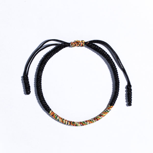 Dark Green Couple Lucky Handmade Knots Thread Bracelet Tibetan Woven Amulet Braided Cord Bracelets & Bangles For Women Men