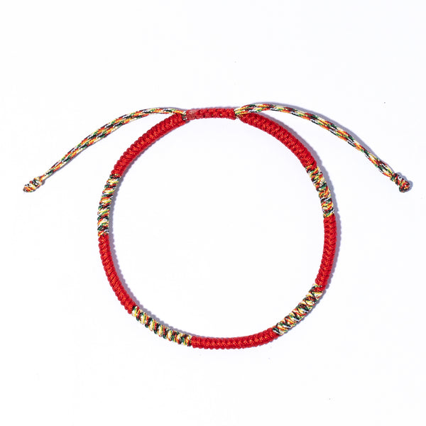 Red Couple Lucky Handmade Knots Thread Bracelet Tibetan Woven Amulet Braided Cord Bracelets & Bangles For Women Men