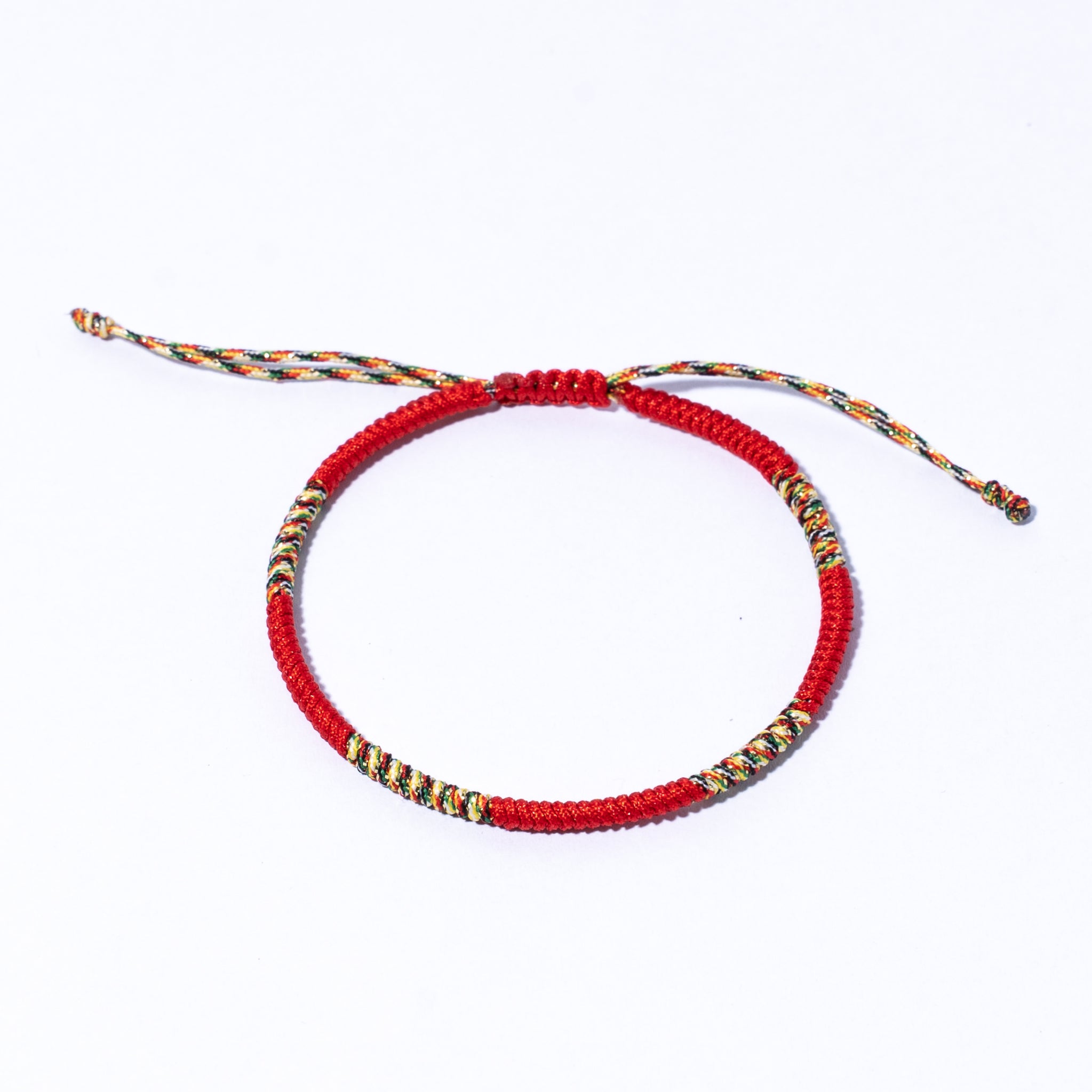 Red Couple Lucky Handmade Knots Thread Bracelet Tibetan Woven Amulet Braided Cord Bracelets & Bangles For Women Men