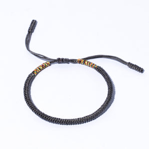 Grey Couple Lucky Handmade Knots Thread Bracelet Tibetan Woven Amulet Braided Cord Bracelets & Bangles For Women Men