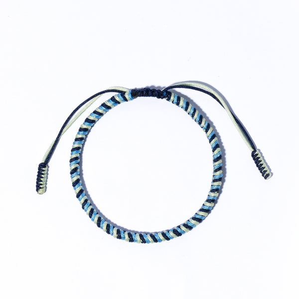 Mix Blue Couple Lucky Handmade Knots Thread Bracelet Tibetan Woven Amulet Braided Cord Bracelets & Bangles For Women Men