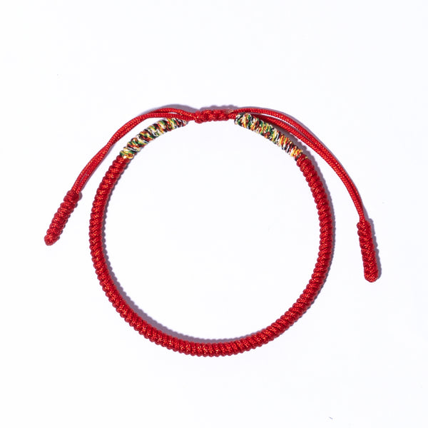 Red Couple Lucky Handmade Knots Thread Bracelet Tibetan Woven Amulet Braided Cord Bracelets & Bangles For Women Men