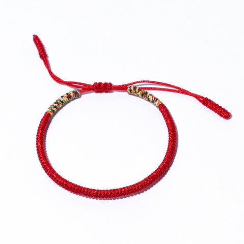 Red Couple Lucky Handmade Knots Thread Bracelet Tibetan Woven Amulet Braided Cord Bracelets & Bangles For Women Men