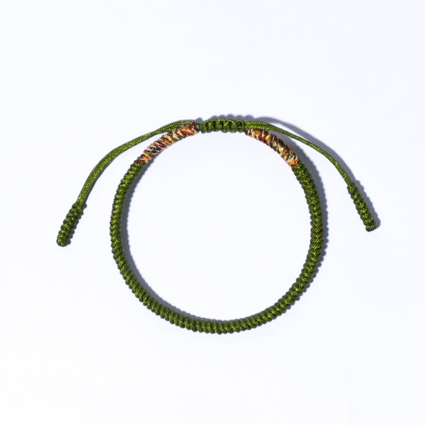 Green Couple Lucky Handmade Knots Thread Bracelet Tibetan Woven Amulet Braided Cord Bracelets & Bangles For Women Men