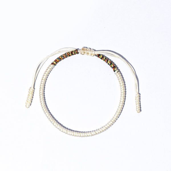 White Couple Lucky Handmade Knots Thread Bracelet Tibetan Woven Amulet Braided Cord Bracelets & Bangles For Women Men