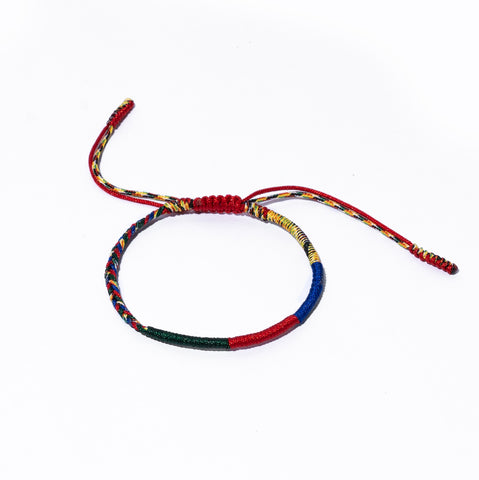 Mix Couple Lucky Handmade Knots Thread Bracelet Tibetan Woven Amulet Braided Cord Bracelets & Bangles For Women Men