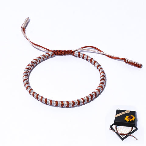 Mix Colors Couple Lucky Handmade Knots Thread Bracelet Tibetan Woven Amulet Braided Cord Bracelets & Bangles For Women Men