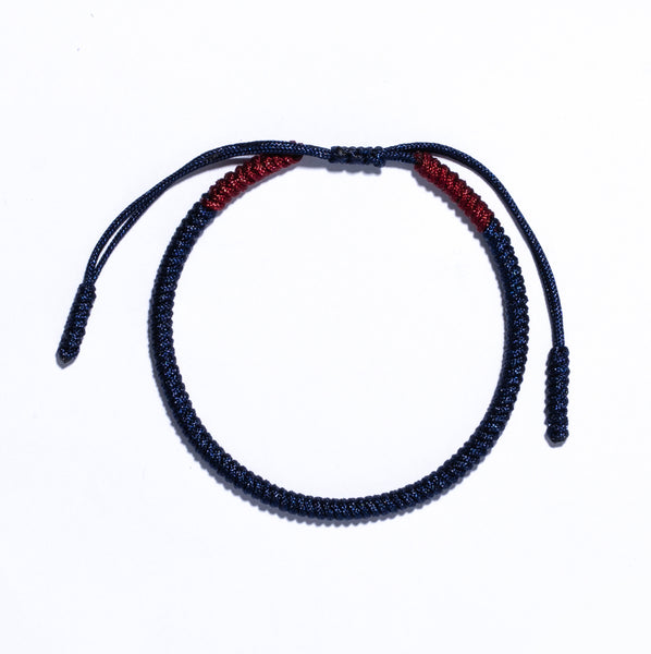 Dark Blue Couple Lucky Handmade Knots Thread Bracelet Tibetan Woven Amulet Braided Cord Bracelets & Bangles For Women Men