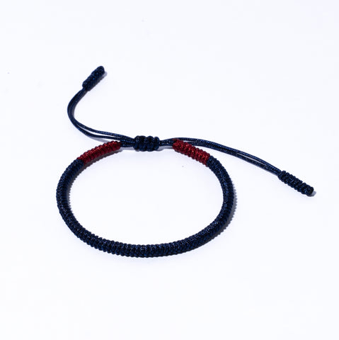 Dark Blue Couple Lucky Handmade Knots Thread Bracelet Tibetan Woven Amulet Braided Cord Bracelets & Bangles For Women Men