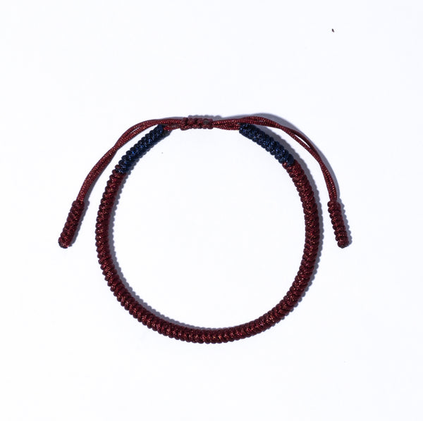 Dark Red Couple Lucky Handmade Knots Thread Bracelet Tibetan Woven Amulet Braided Cord Bracelets & Bangles For Women Men