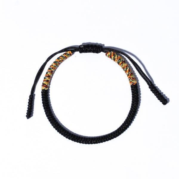 BlackCouple Lucky Handmade Knots Thread Bracelet Tibetan Woven Amulet Braided Cord Bracelets & Bangles For Women Men