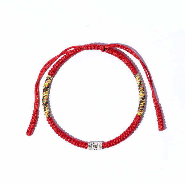 Red Couple Lucky Handmade Knots Thread Bracelet Tibetan Woven Amulet Braided Cord Bracelets & Bangles For Women Men