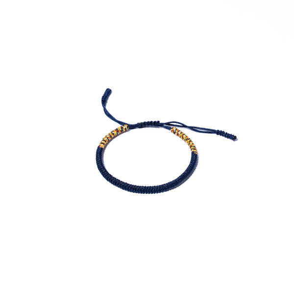 Dark Blue Couple Lucky Handmade Knots Thread Bracelet Tibetan Woven Amulet Braided Cord Bracelets & Bangles For Women Men