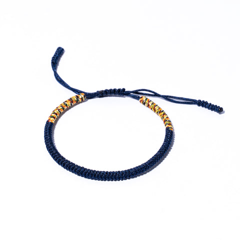 Blue Couple Lucky Handmade Knots Thread Bracelet Tibetan Woven Amulet Braided Cord Bracelets & Bangles For Women Men