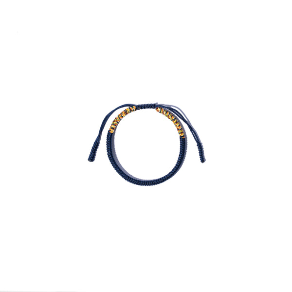 Dark Blue Couple Lucky Handmade Knots Thread Bracelet Tibetan Woven Amulet Braided Cord Bracelets & Bangles For Women Men
