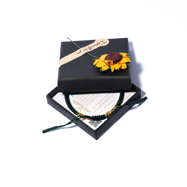 Dark Green Couple Lucky Handmade Knots Thread Bracelet Tibetan Woven Amulet Braided Cord Bracelets & Bangles For Women Men