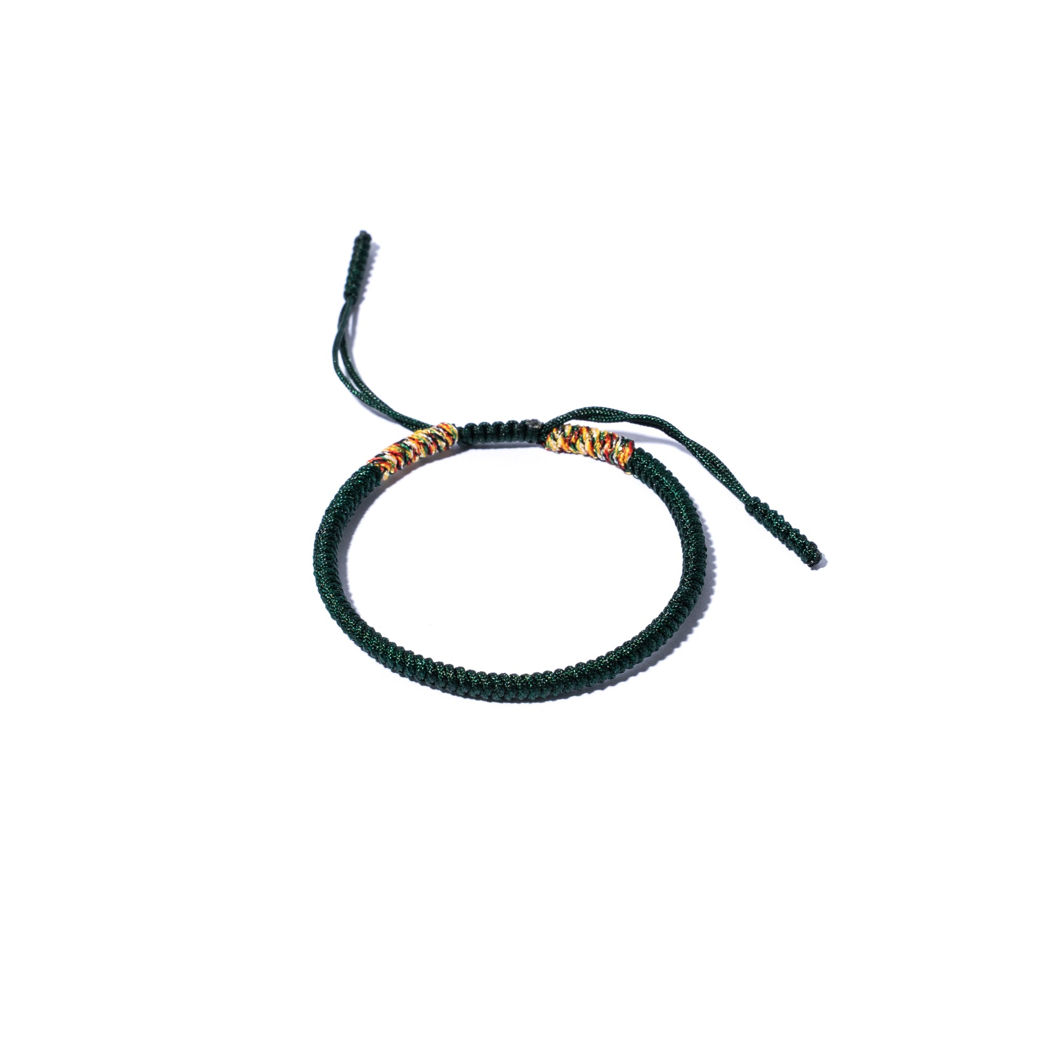 Dark Green Couple Lucky Handmade Knots Thread Bracelet Tibetan Woven Amulet Braided Cord Bracelets & Bangles For Women Men