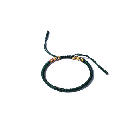 Dark Green Couple Lucky Handmade Knots Thread Bracelet Tibetan Woven Amulet Braided Cord Bracelets & Bangles For Women Men