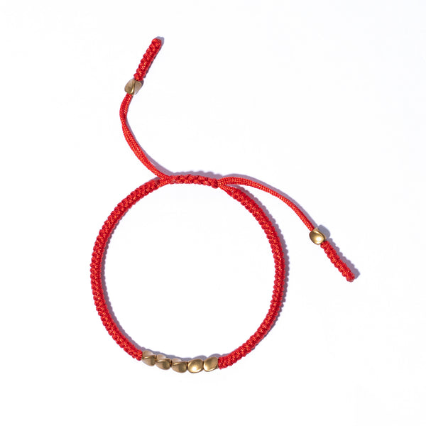Red Couple Lucky Handmade Knots Thread Bracelet Tibetan Woven Amulet Braided Cord Bracelets & Bangles For Women Men