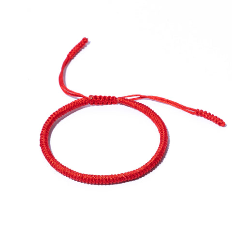 Red Colors Couple Lucky Handmade Knots Thread Bracelet Tibetan Woven Amulet Braided Cord Bracelets & Bangles For Women Men